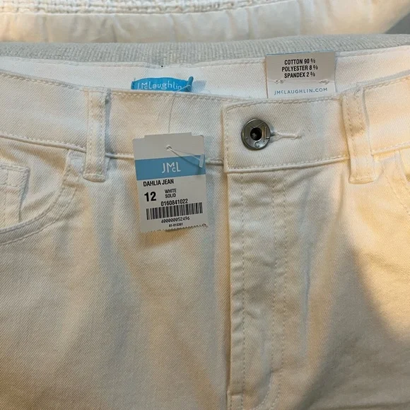 NWT J. McLaughlin white Jeans SZ 12 - Picture 1 of 8